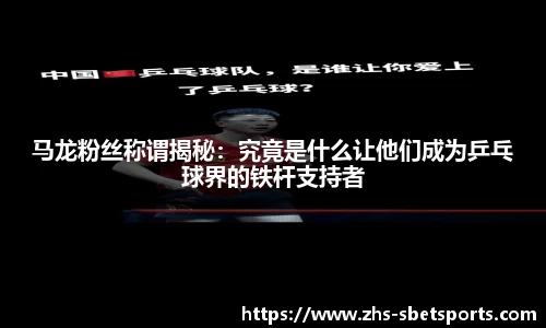 马龙粉丝称谓揭秘：究竟是什么让他们成为乒乓球界的铁杆支持者